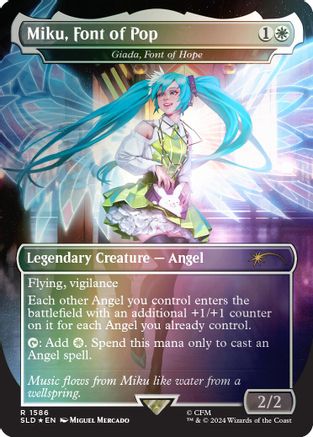 Miku, Font of Pop - Giada, Font of Hope (Rainbow Foil) [Secret Lair Drop Series] Foil