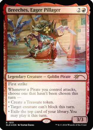 Breeches, Eager Pillager (Rainbow Foil) - Secret Lair Drop Series Foil