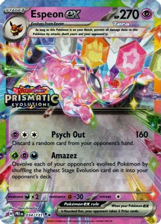 Espeon ex (Prismatic Evolutions Stamp) 034/131 [Miscellaneous Cards & Products]  - Holofoil