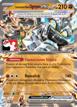 Cornerstone Mask Ogerpon ex - 112/167 [Prize Pack Series Cards] - Holofoil