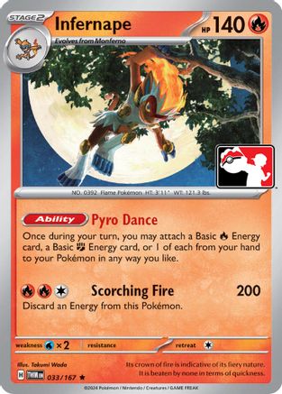 Infernape - 033/167 [Prize Pack Series Cards]