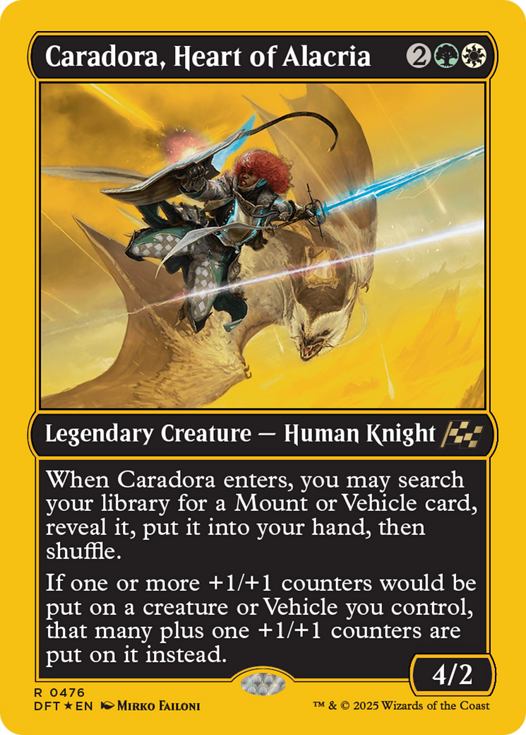 Caradora, Heart of Alacria (First-Place Foil) - Aetherdrift Foil