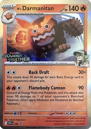 N's Darmanitan (Prerelease) 181 [SV Scarlet & Violet Promo Cards]  - Holofoil