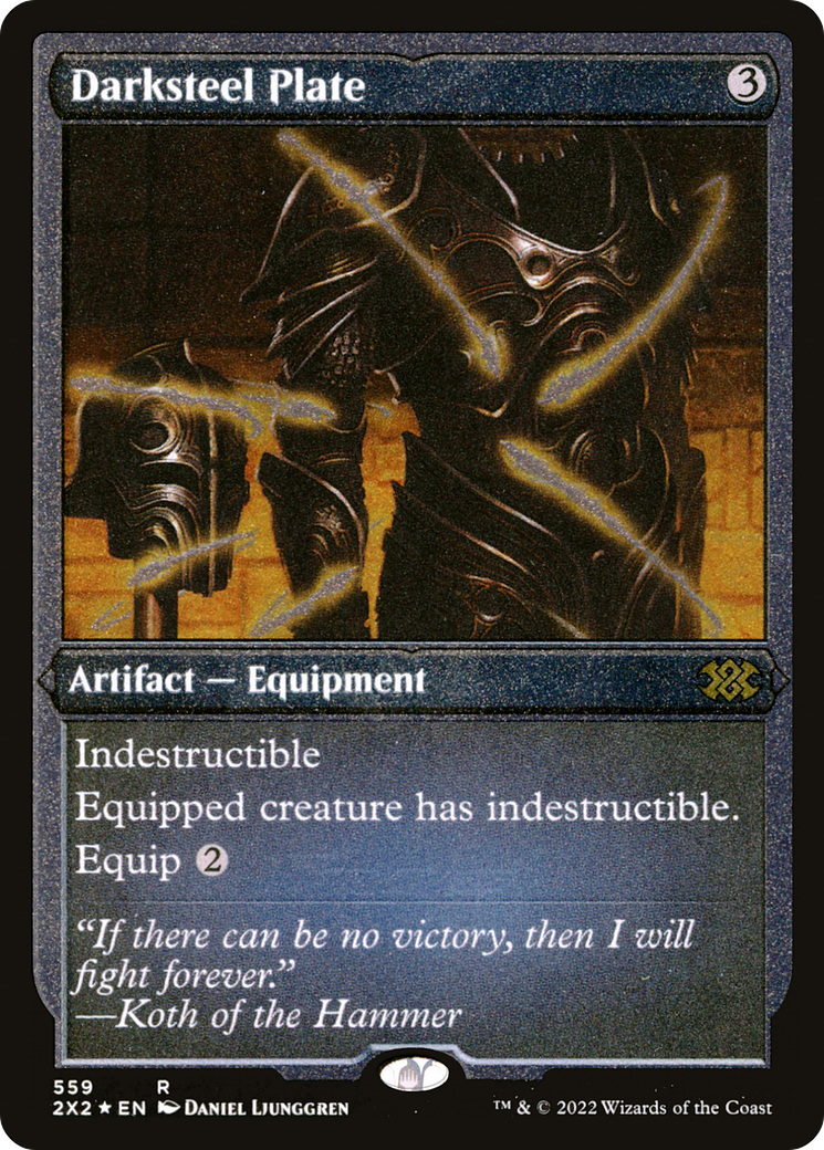 Darksteel Plate (Foil Etched) [Double Masters 2022] Foil