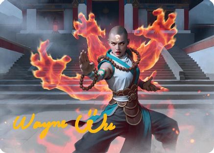 Flamehold Grappler Art Card (24/54) (Gold-Stamped Signature) [Art Series: Tarkir: Dragonstorm]