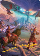 All-Out Assault Art Card (50/54) (Gold-Stamped Signature) [Tarkir: Dragonstorm Art Series]