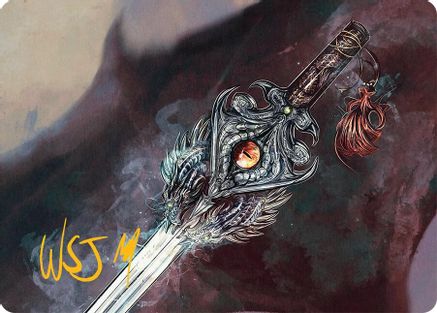 Dragonfire Blade Art Card (40/54) (Gold-Stamped Signature) [Art Series: Tarkir: Dragonstorm]
