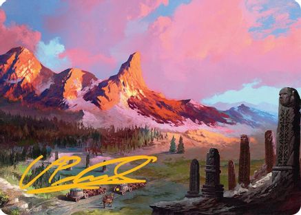 Rugged Highlands Art Card (29/54) (Gold-Stamped Signature) - [Art Series: Tarkir: Dragonstorm]