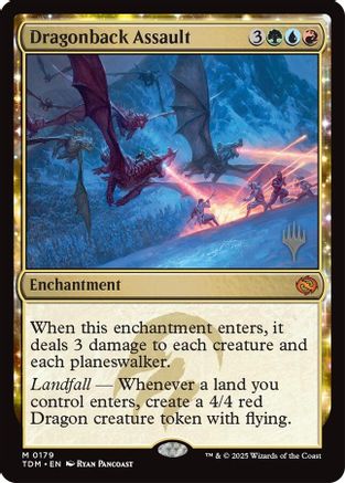 Dragonback Assault: (enchantment) [Promo Pack: Tarkir: Dragonstorm]