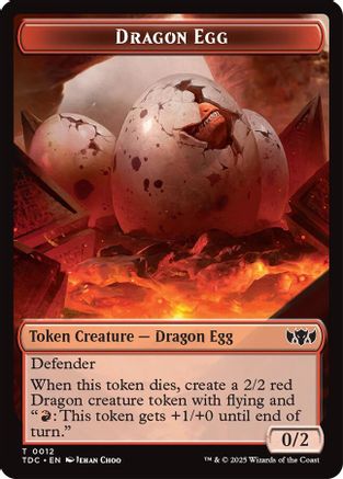 Dragon Egg // Dragon (0013) Double-Sided Token [Commander: Tarkir: Dragonstorm]