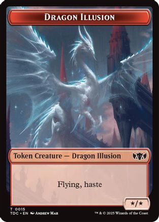 Dragon Illusion // Monk Double-Sided Token [Commander: Tarkir: Dragonstorm]