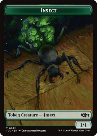Insect (0022) // Plant Double-Sided Token [Commander: Tarkir: Dragonstorm]