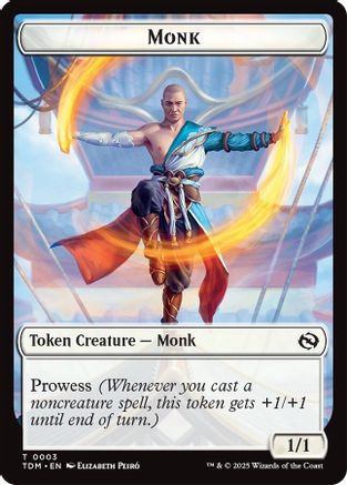 Monk // Treasure Double-Sided Token - [Commander: Tarkir: Dragonstorm]
