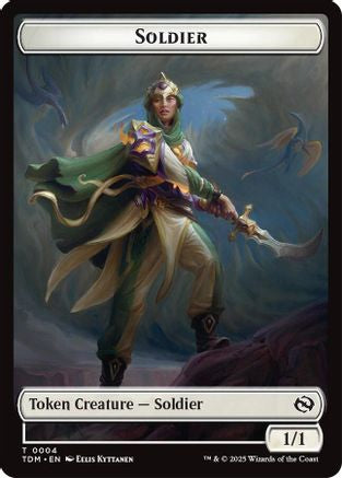 Soldier (0004) // Soldier (0005) Double-Sided Token [Tarkir: Dragonstorm Tokens]