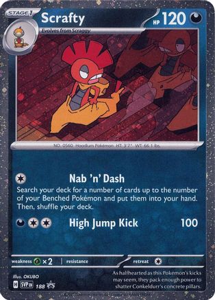 Scrafty - 188 (Cosmos Holo) [SV: Scarlet & Violet Promo Cards] - Holofoil