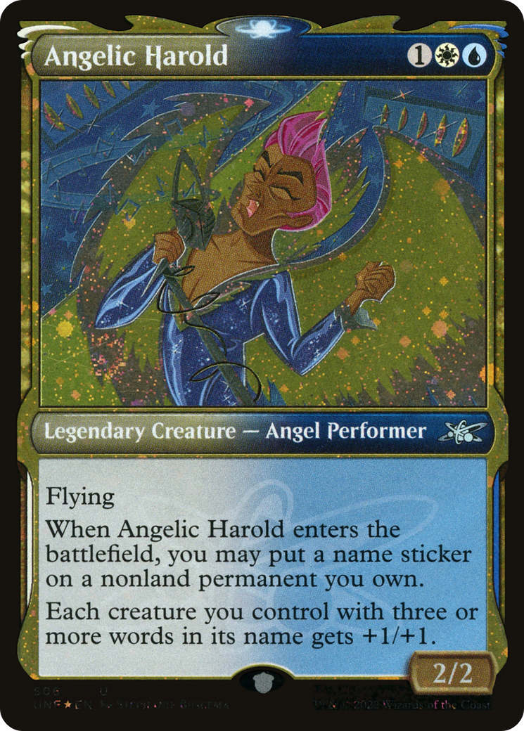 Angelic Harold (Showcase) (Galaxy Foil) - Unfinity: (Showcase) Foil