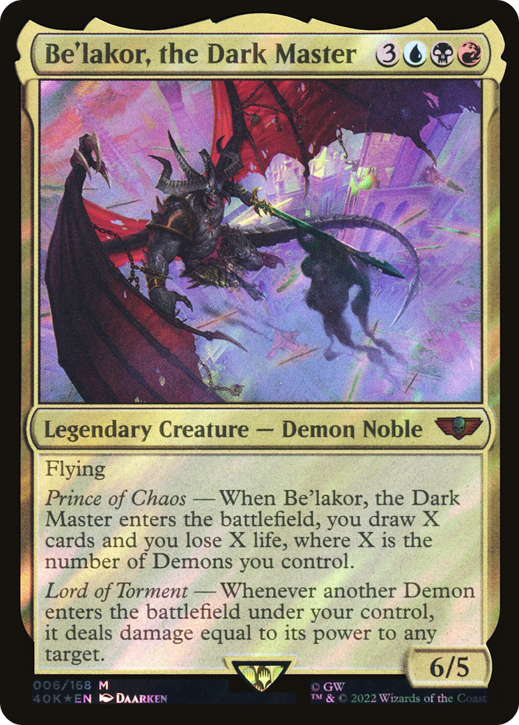 Be'lakor, the Dark Master (Surge Foil) - Warhammer 40,000 Commander Foil