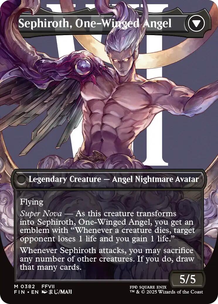 Sephiroth, Fabled SOLDIER // Sephiroth, One-Winged Angel (Borderless) Sephiroth, Fabled SOLDIER // Sephiroth, One-Winged Angel (Borderless)