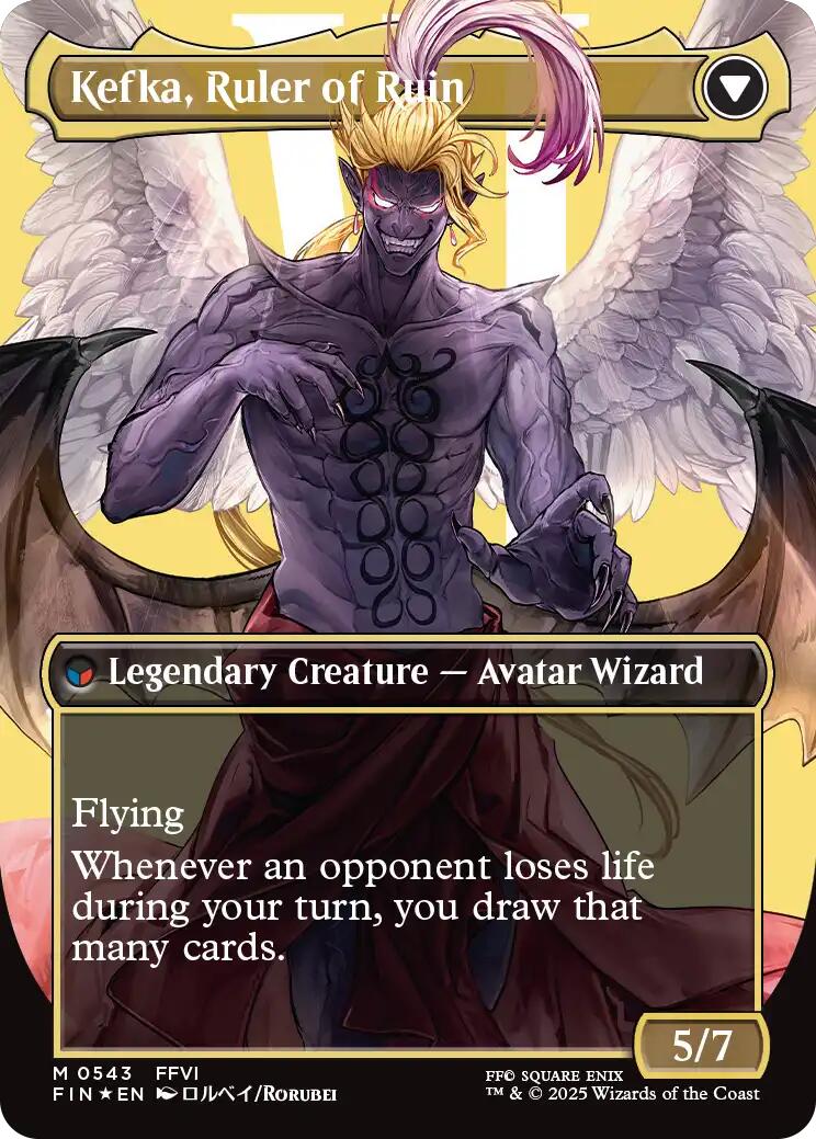 Kefka, Court Mage // Kefka, Ruler of Ruin (Borderless) (Surge Foil) [F Kefka, Court Mage // Kefka, Ruler of Ruin (Borderless) (Surge Foil) [F