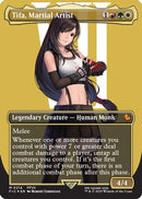 Tifa, Martial Artist (Borderless) (Surge Foil) [FINAL FANTASY Commander]