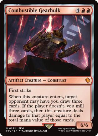 Combustible Gearhulk [Commander: FINAL FANTASY]