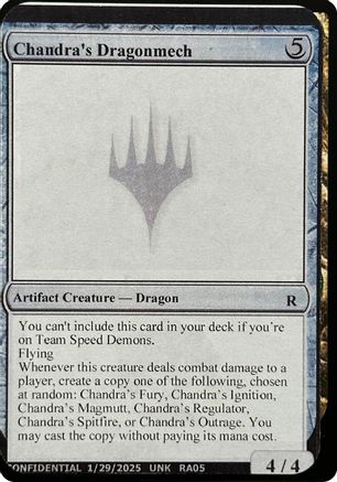 Chandra's Dragonmech - Un-Known Event Playtest Cards