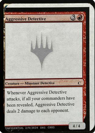 Aggressive Detective - Un-Known Event Playtest Cards