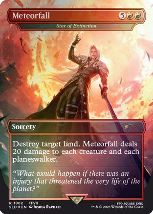 Meteorfall - Star of Extinction (Rainbow Foil) [Secret Lair Drop Series] Foil
