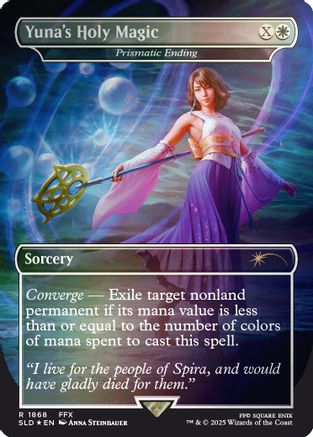 Yuna's Holy Magic - Prismatic Ending (Rainbow Foil) [Secret Lair Drop Series] Foil