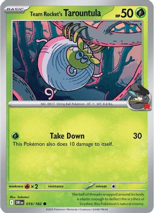 Team Rocket's Tarountula 019 [SV10 Destined Rivals]