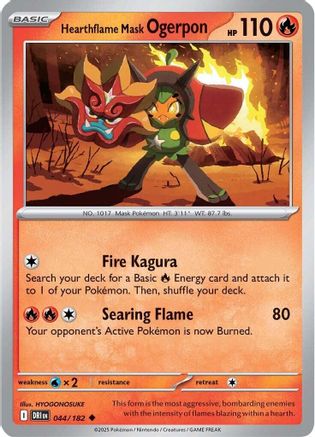Hearthflame Mask Ogerpon - 44/182 [SV10: Destined Rivals]