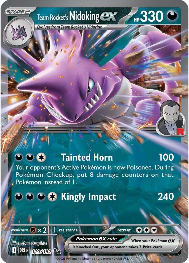 Team Rocket's Nidoking ex (119/182) [Scarlet & Violet: Destined Rivals Team Rocket's Nidoking ex (119/182) [Scarlet & Violet: Destined Rivals