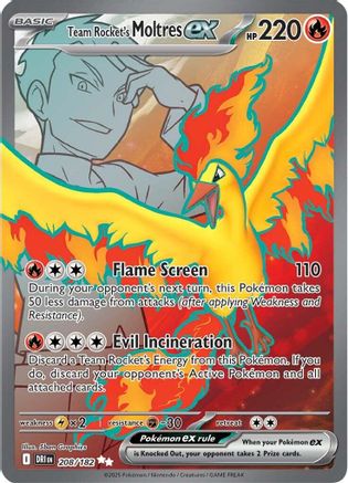 Team Rocket's Moltres ex - 208/182 [SV10: Destined Rivals] - Holofoil