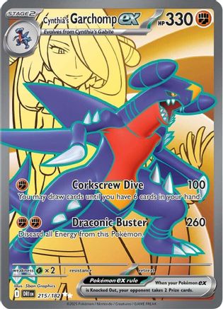 Cynthia's Garchomp ex - 215/182 [SV10: Destined Rivals] - Holofoil