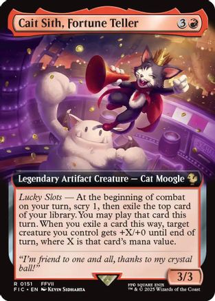 Cait Sith, Fortune Teller (Extended Art) - Commander: FINAL FANTASY