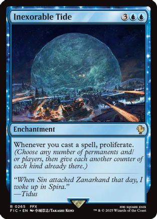 Inexorable Tide (Surge Foil) [Commander: FINAL FANTASY] Foil