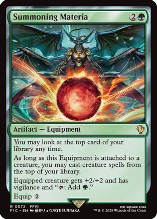 Summoning Materia (Surge Foil) - [Commander: FINAL FANTASY] Foil