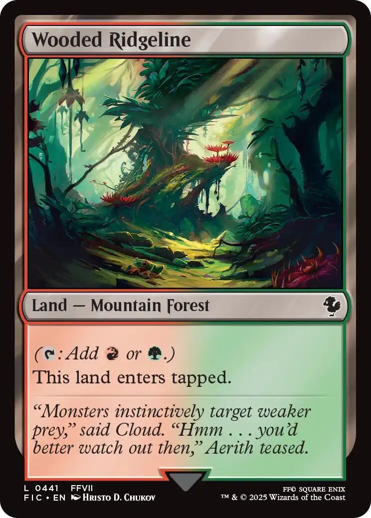 Wooded Ridgeline (Surge Foil) [FINAL FANTASY Commander]