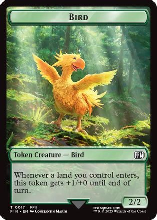 Bird (0017) // Wizard (0015) Double-Sided Token - [FINAL FANTASY]