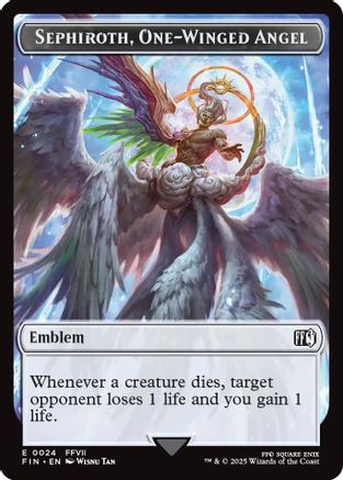 Emblem - Sephiroth, One-Winged Angel // Robot Warrior Double-Sided Token - FINAL FANTASY