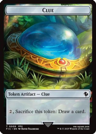 Clue // Treasure Double-Sided Token [Commander: FINAL FANTASY]