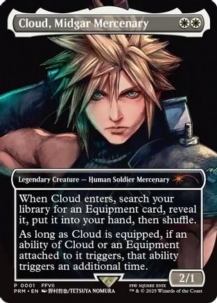 Cloud, Midgar Mercenary (Borderless) [Pro Tour Promos]