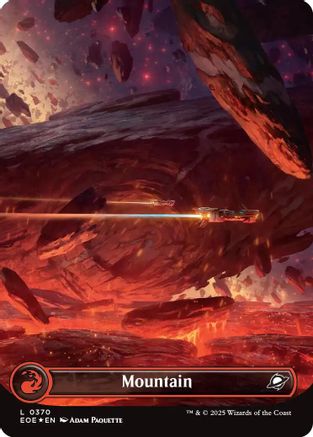 Mountain (0370) (Borderless) (Galaxy Foil) - [Edge of Eternities] Foil