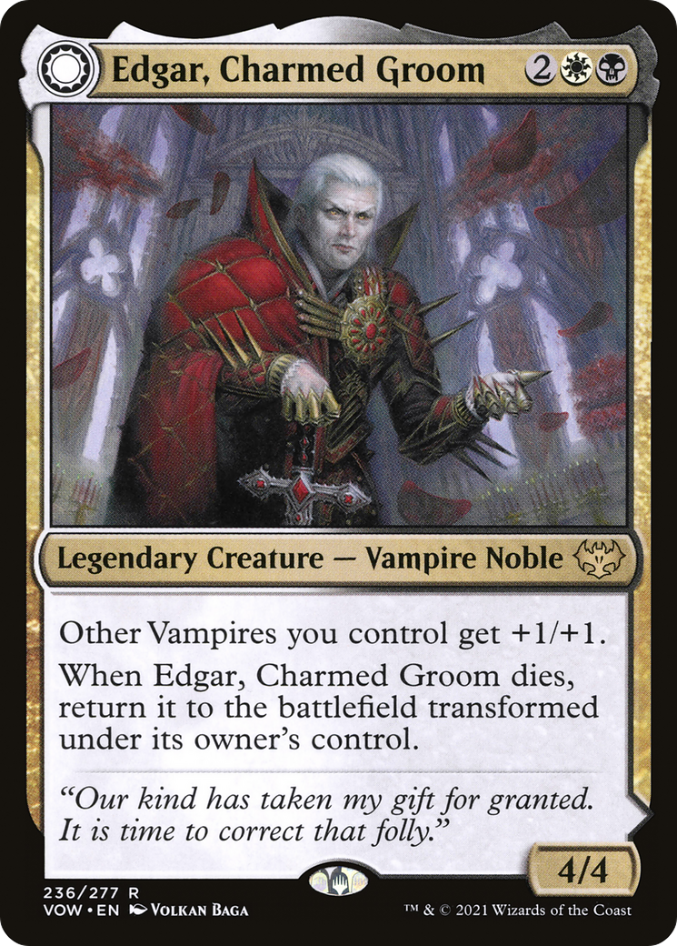 Edgar, Charmed Groom: (Double Faced Transform) [Innistrad: Crimson Vow]