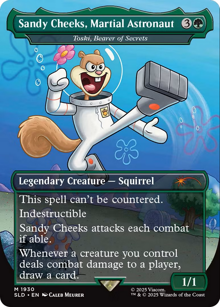 Sandy Cheeks, Martial Astronaut - Toski, Bearer of Secrets [Secret Lair Drop] / Sandy Cheeks, Martial Astronaut (Borderless)
