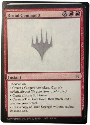 Brutal Command - Un-Known Event Playtest Cards