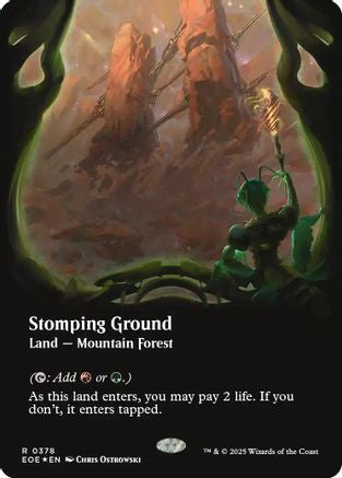 Stomping Ground (Borderless) (Galaxy Foil) - [Edge of Eternities] Foil