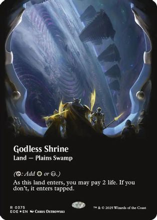 Godless Shrine (Borderless) (Galaxy Foil) [Edge of Eternities] Foil