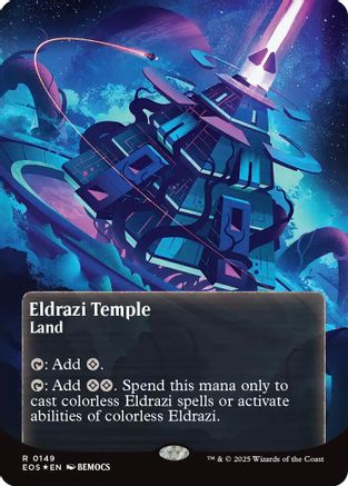 Eldrazi Temple (0149) (Borderless) (Galaxy Foil) - Edge of Eternities: Stellar Sights Foil