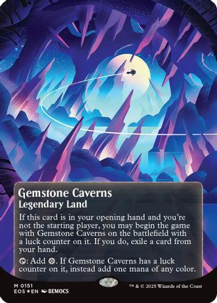 Gemstone Caverns (0151) (Borderless) (Galaxy Foil) [Edge of Eternities: Stellar Sights] Foil
